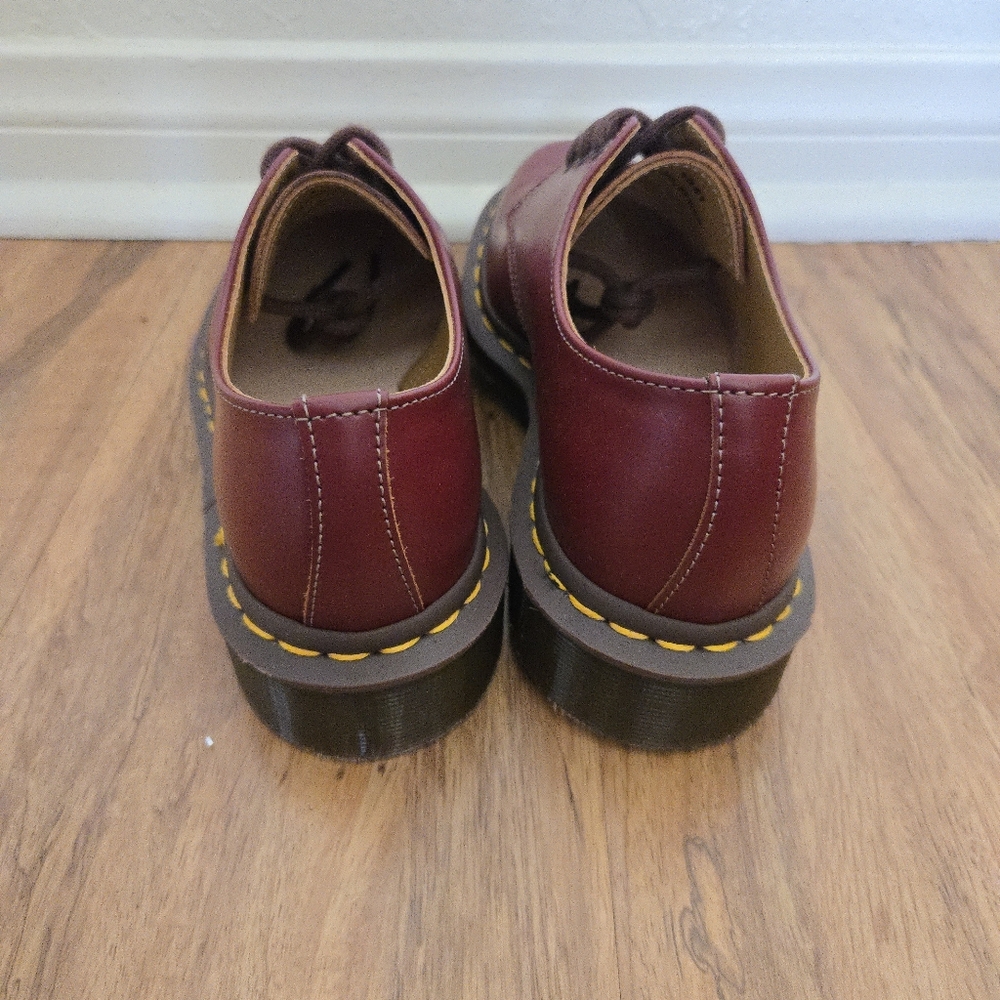 1461 Dr. Marten Women 6 Vintage Made in England Leather Oxford Red Shoes 112025 - Picture 9 of 10